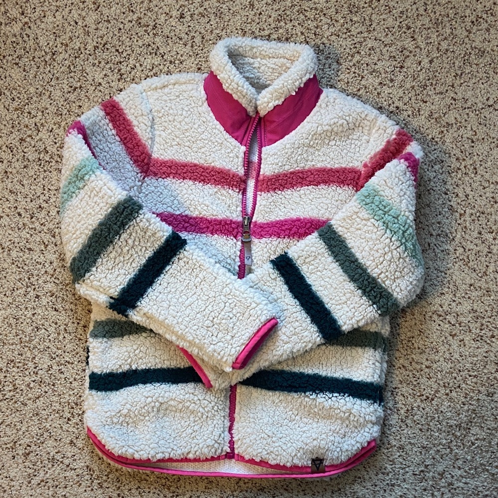 Girls full zip fleece jacket, size S